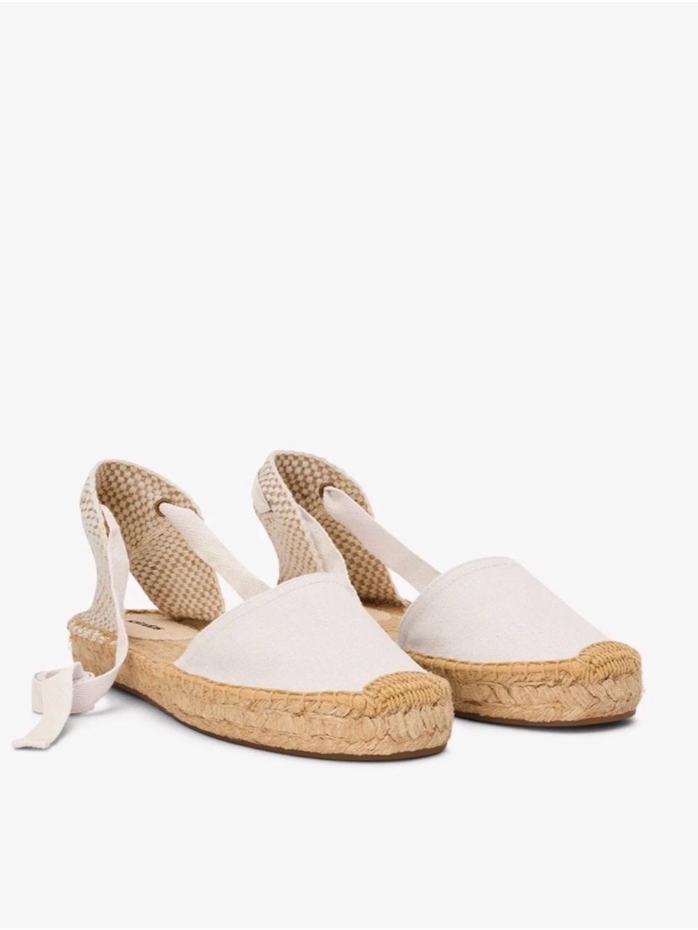Women's Lauren Lace Up Espadrille | Linen Color | Oasis White 8.5